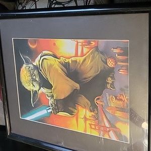 Star Wars Episode II Attack of the Clones  Yoda framed poster